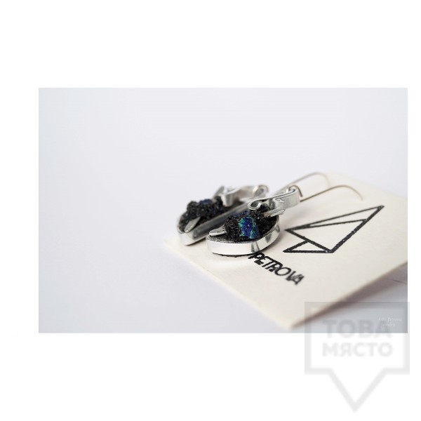 Ръчно изработени обеци Asia Petrova Jewerly - лапис лазули