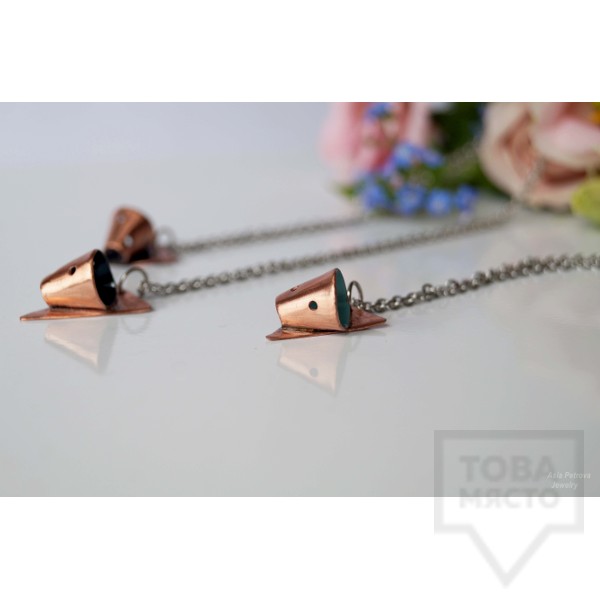 Ръчно изработено колие Asia Petrova - Golden Geometry