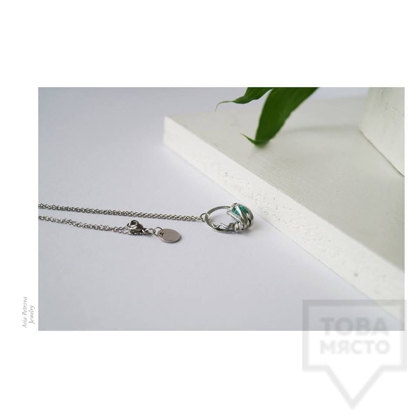 Ръчно изработено колие Asia Petrova Jewerly - evergreen
