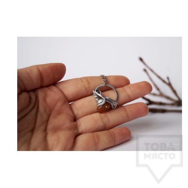 Ръчно изработено колие Asia Petrova Jewerly - кехлибар