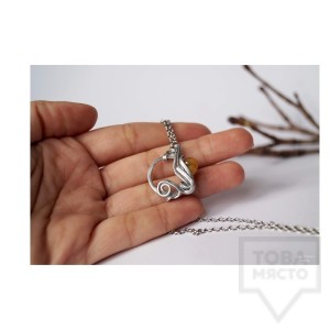 Ръчно изработено колие Asia Petrova Jewerly - светъл кехлибар