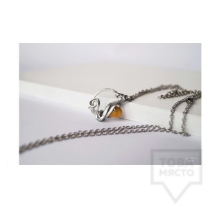 Ръчно изработено колие Asia Petrova Jewerly - светъл кехлибар