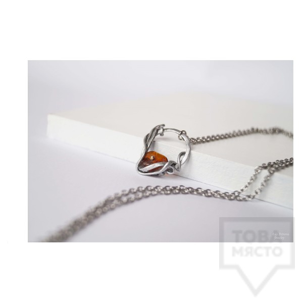 Ръчно изработено колие Asia Petrova Jewerly - тъмен кехлибар