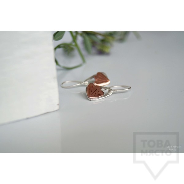 Сребърни обеци Asia Petrova - Flower Triangles