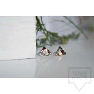 Сребърни обеци Asia Petrova - Fresh Leaves