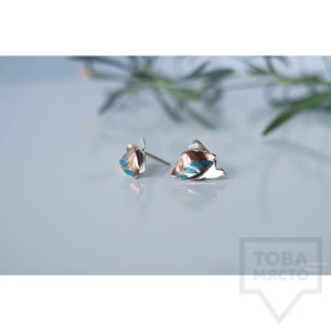 Сребърни обеци Asia Petrova - Fresh Leaves