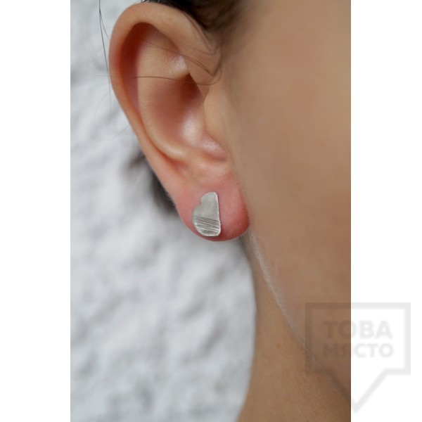 Сребърни обеци Asia Petrova - poppy