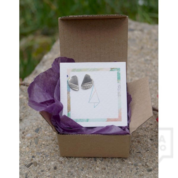 Сребърни обеци Asia Petrova - poppy