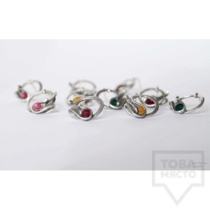 Ръчно изработени обеци Asia Petrova Jewerly - гранат