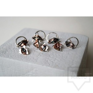 Сребърни обеци Asia Petrova - Floating Leaves