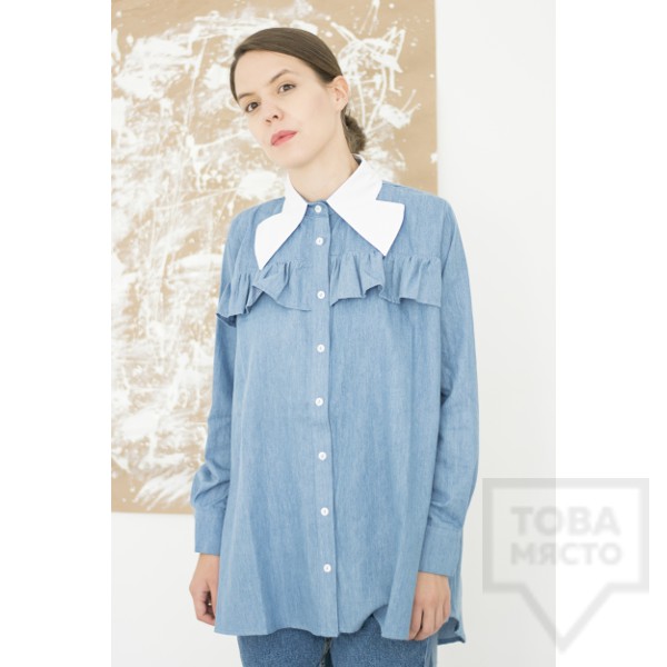 Дизайнерска риза Attitude157 - Kaia denim