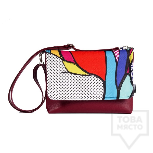 Дамска чанта Bardo - Rhythm с кожена презрамка