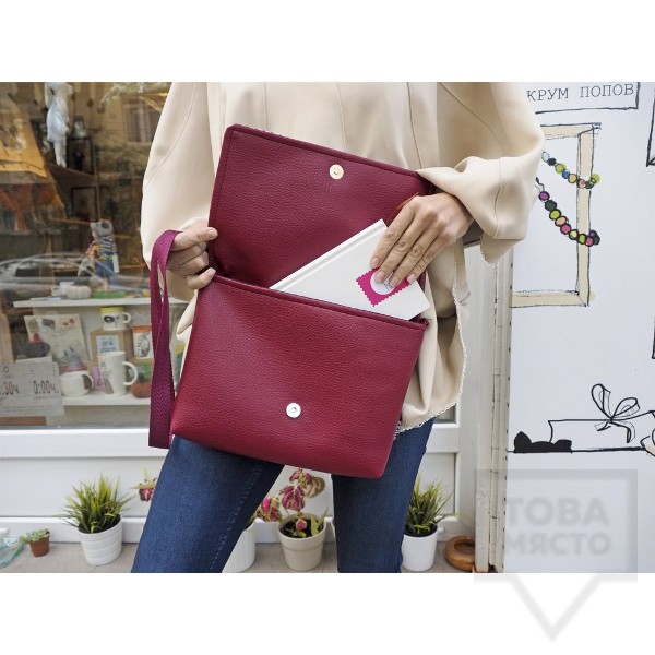 Дамска чанта Bardo - Rhythm с кожена презрамка