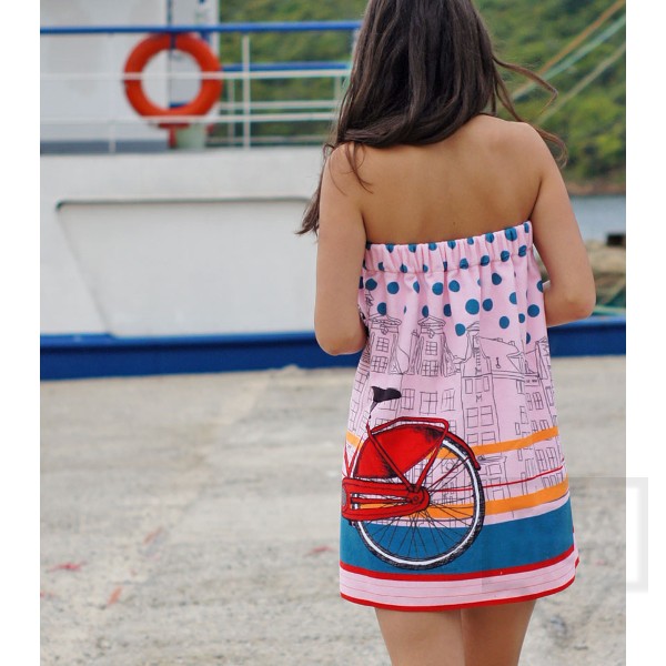 Дизайнерска плажна туника Bunga - Bike