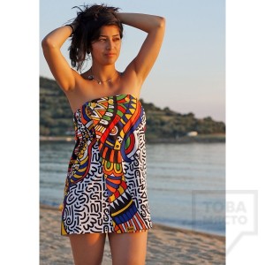 Дизайнерска плажна туника Bunga - Etno