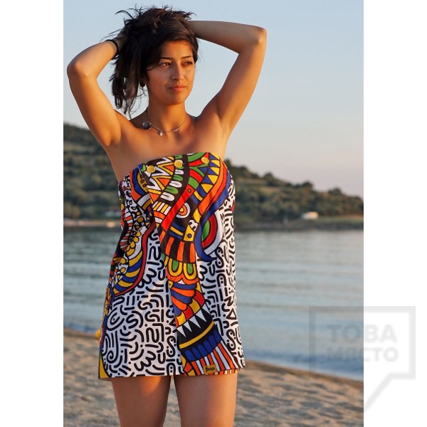 Дизайнерска плажна туника Bunga - Etno