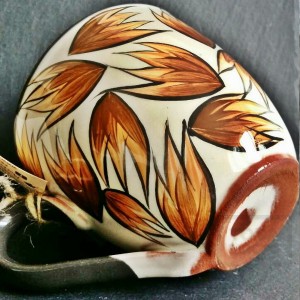 Ръчно изработена керамична чаша CeramicsS - Огнени минзухари