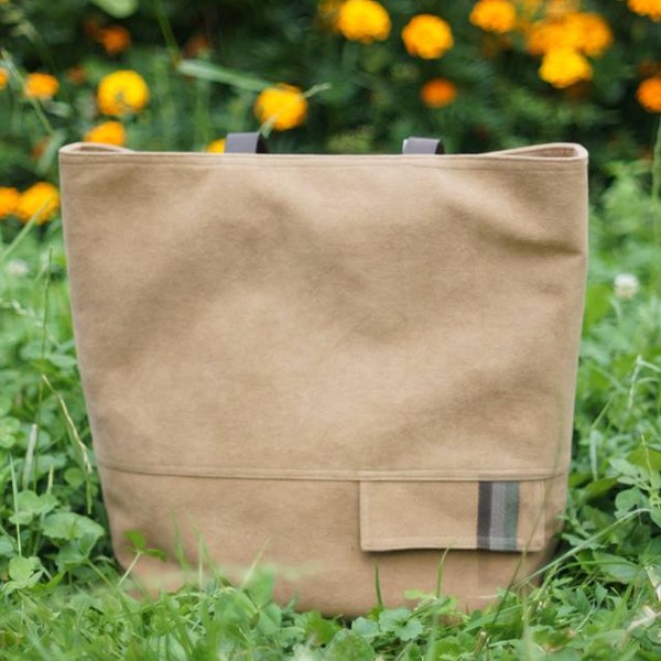 Голяма дамска чанта DARаD - capuccino velvet