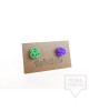Ръчно изработени обеци 3va - "SuccuLove" mismatching earrings