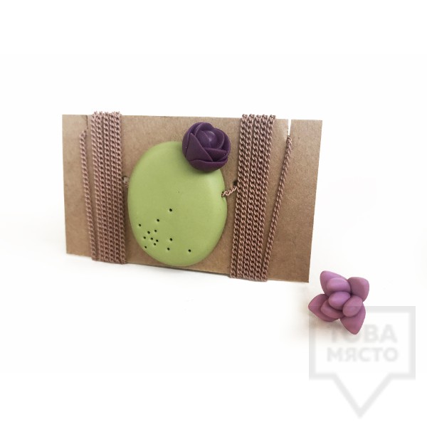 Ръчно изработено колие 3va - Cactus Love