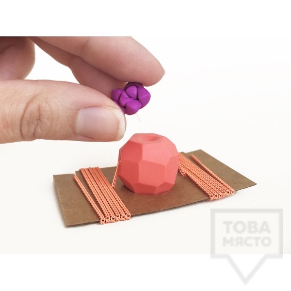 Ръчно изработено колие 3va - Sunset Pink