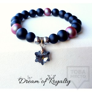 Ръчно изработена гривна Swarowski кристал Dream of Royalty - matte star