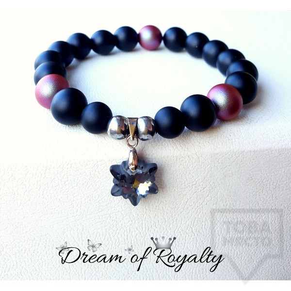 Ръчно изработена гривна Swarowski кристал Dream of Royalty - matte star