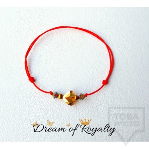 Ръчно изработена гривна талисман Swarowski кристал Dream of Royalty - red charm