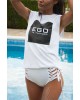 Бял дизайнерски топ EGO