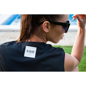 Черен дизайнерски топ EGO