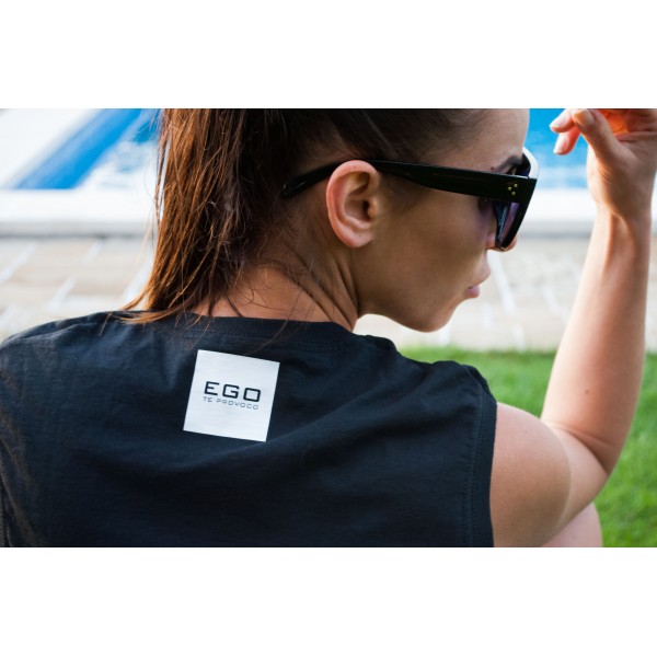Черен дизайнерски топ EGO