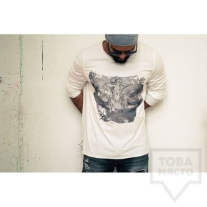 Ръчно рисувана мъжка блуза EGO - Коринтски капител