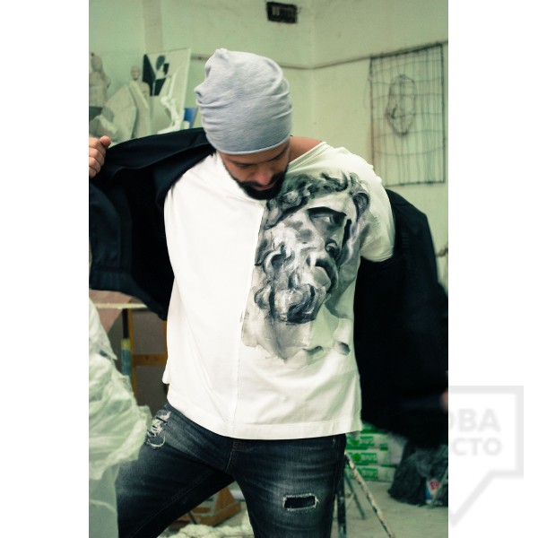 Ръчно рисувана мъжка блуза EGO - Зевс