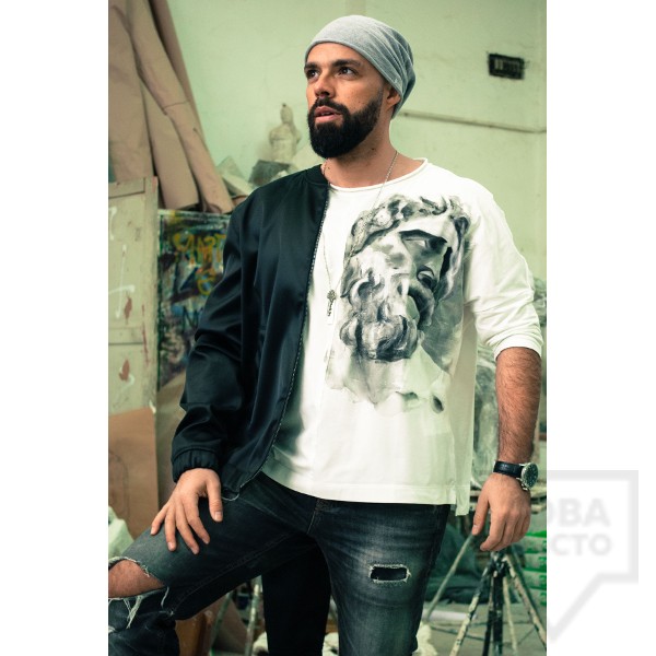 Ръчно рисувана мъжка блуза EGO - Зевс