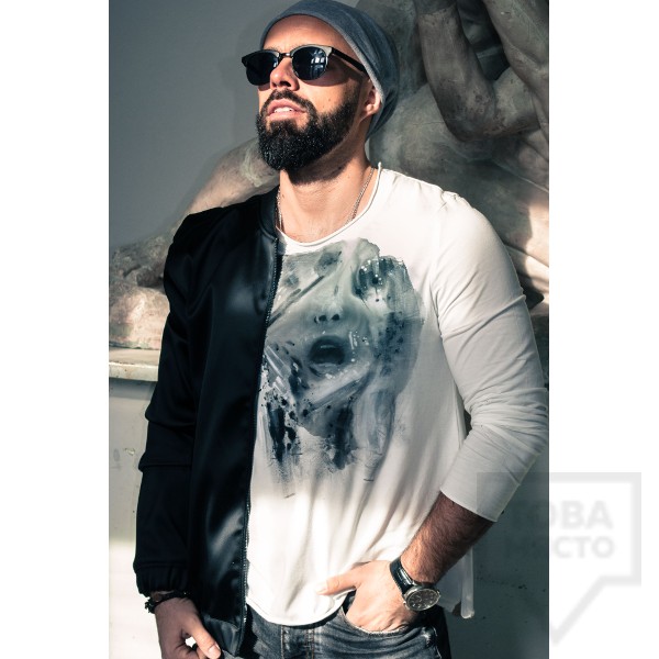 Ръчно рисувана мъжка блуза EGO - Жажда за внимание