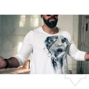 Ръчно рисувана мъжка блуза EGO - Жажда за внимание