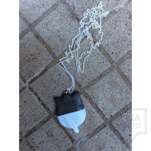 Колие EvaPendientes - бяло лале