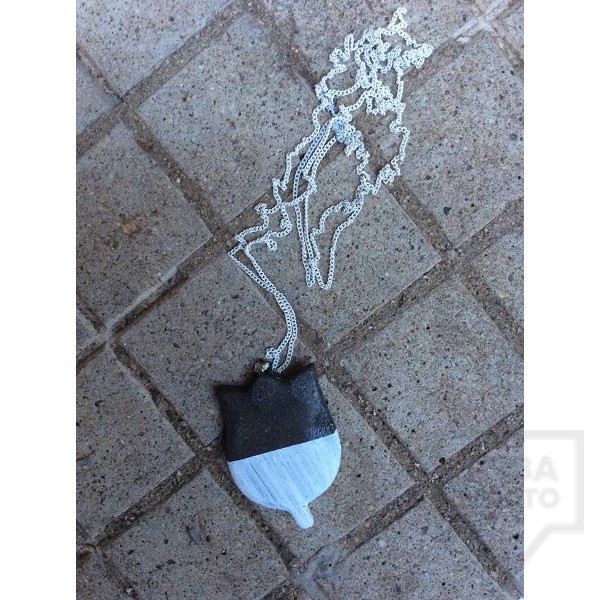 Колие EvaPendientes - бяло лале