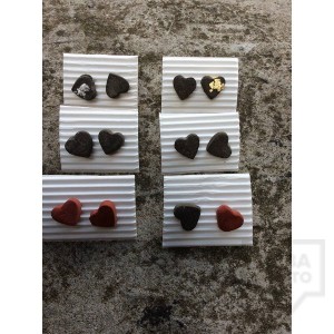 Обеци EvaPendientes - stone heart