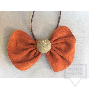 Папийонка естествена кожа EvaPendientes