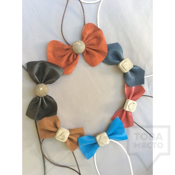 Папийонка естествена кожа EvaPendientes