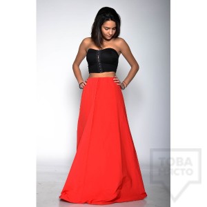 Дамска дълга пола Experiment - red flame