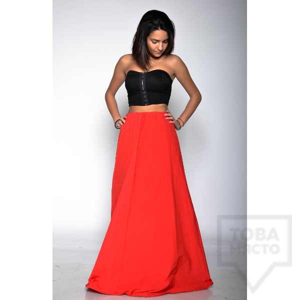 Дамска дълга пола Experiment - red flame