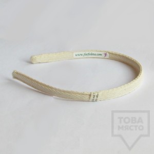 Диадема за коса Фърфолета - бяла