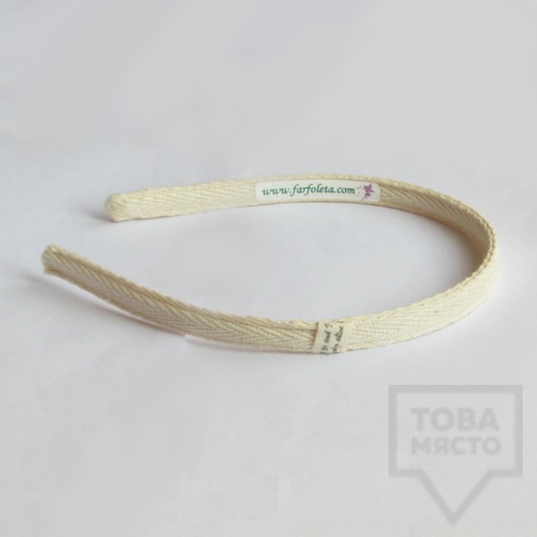 Диадема за коса Фърфолета - бяла