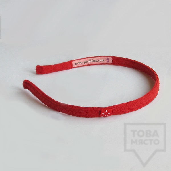 Диадема за коса Фърфолета - червена