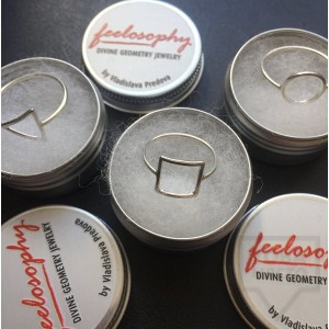 Сребърен пръстен Feelosophy - триъгълник