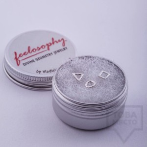 Комплект сребърни обеци Feelosophy whisper - геометрични