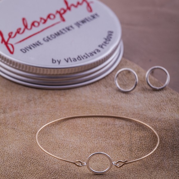 Сребърна гривна Feelosophy - кръг