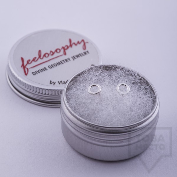 Сребърни малки обеци Feelosophy - кръг